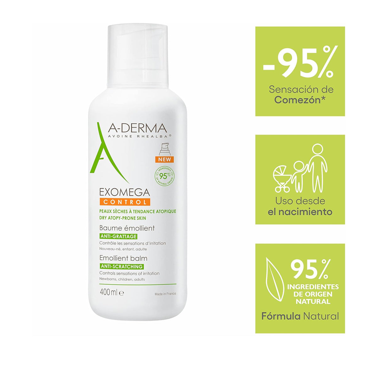 A-DERMA EXOMEGA CONTROL BÁLSAMO EMOLIENTE 400ML