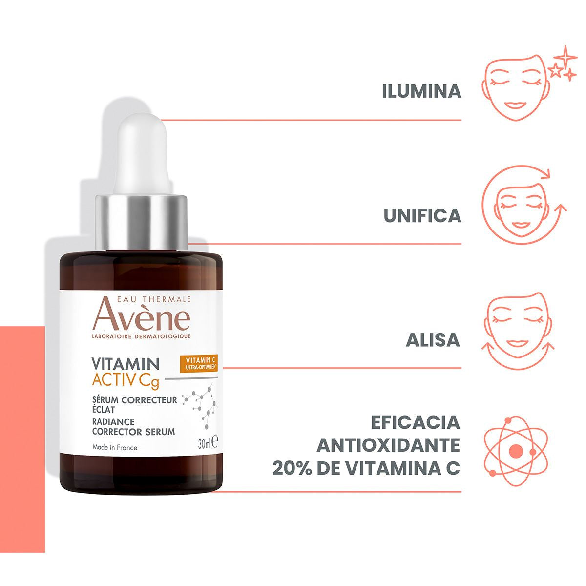AVÉNE VITAMIN ACTIV CG SÉRUM LUMINOSIDAD CORRECTOR 30ML