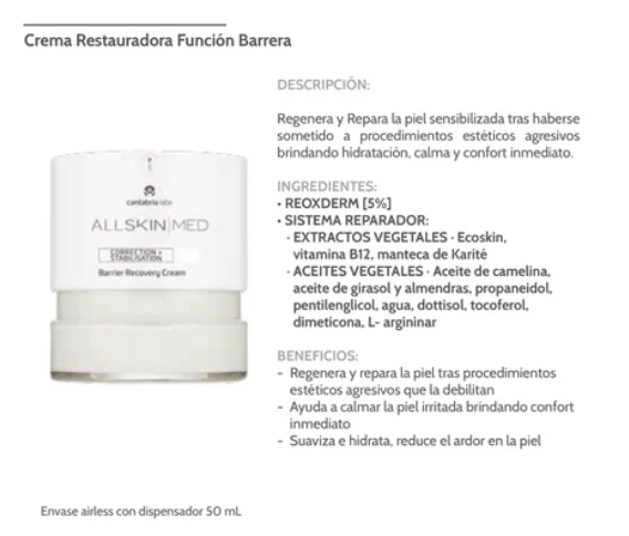 ALL SKIN MED BARRIER RECOVERY CREAM RESTAURADORA 50 ML