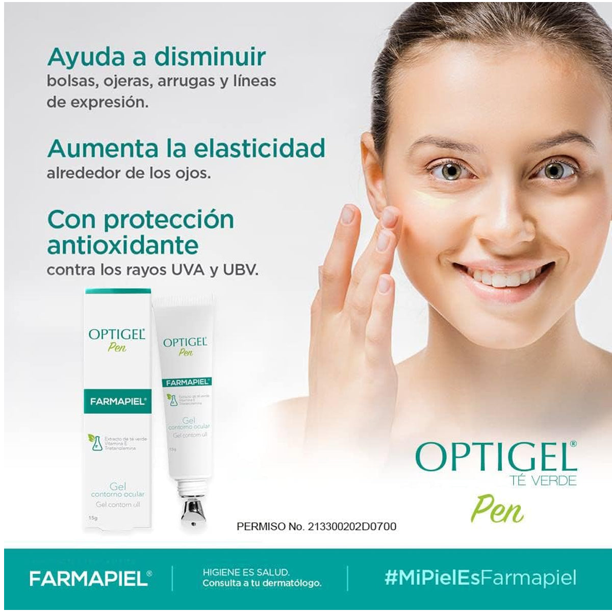 FARMAPIEL OPTIGEL PEN TÉ VERDE CONTORNO OCULAR 15GR