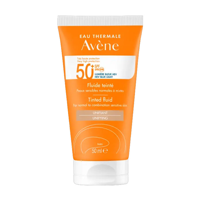 AVÉNE PROTECTOR SOLAR FLUÍDO CON COLOR TOQUE SECO LUZ AZUL HEV SPF50+ 50ML