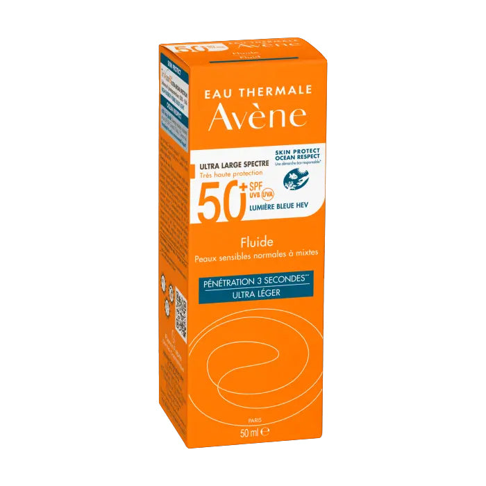 AVÉNE PROTECTOR SOLAR FLUÍDO TOQUE SECO LUZ AZUL HEV SPF50+ 50ML