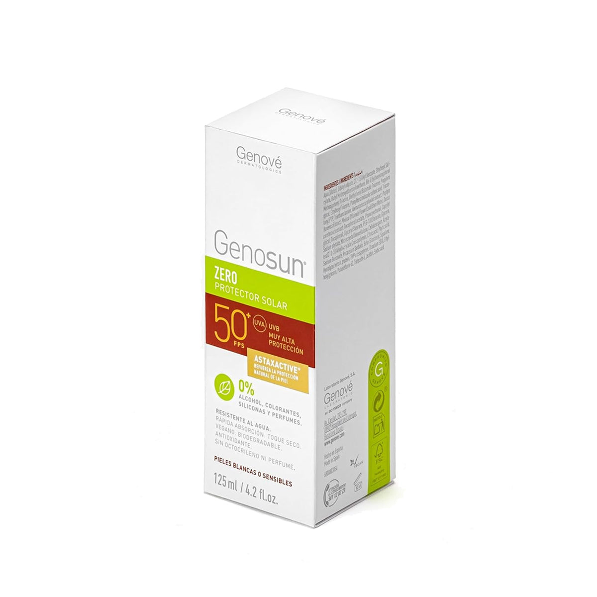 GENOVÉ GENOSUN ZERO PROTECTOR SOLAR SPF50+ 125ML