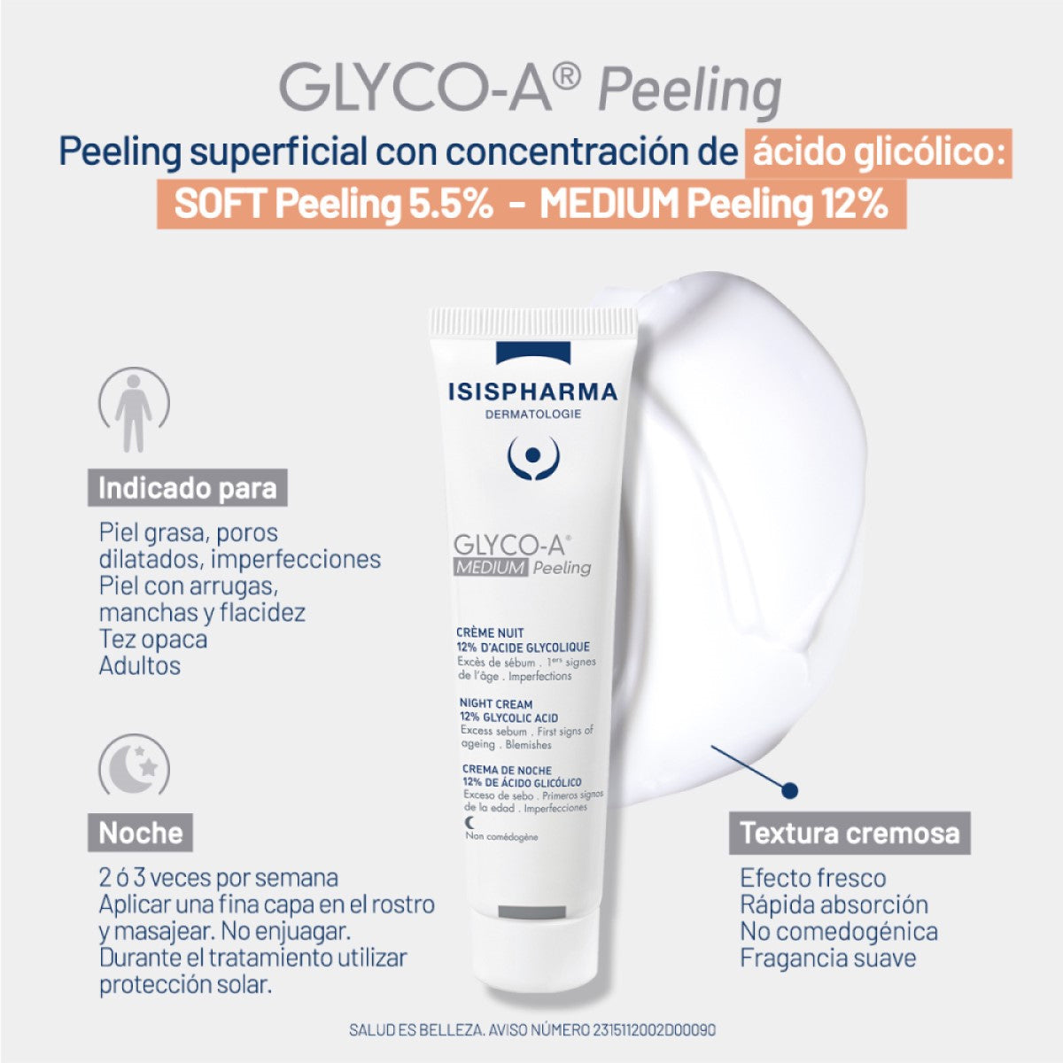 ISISPHARMA GLYCO-A MEDIUM PEELING CREMA DE NOCHE 30ML