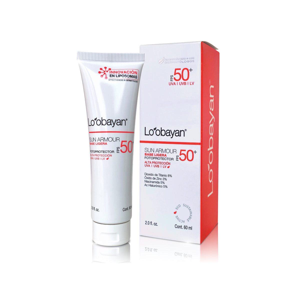 LOOBAYAN SUN ARMOUR FOTOPROTECTOR ACNÉ BASE LIGERA FPS50+ 60ML