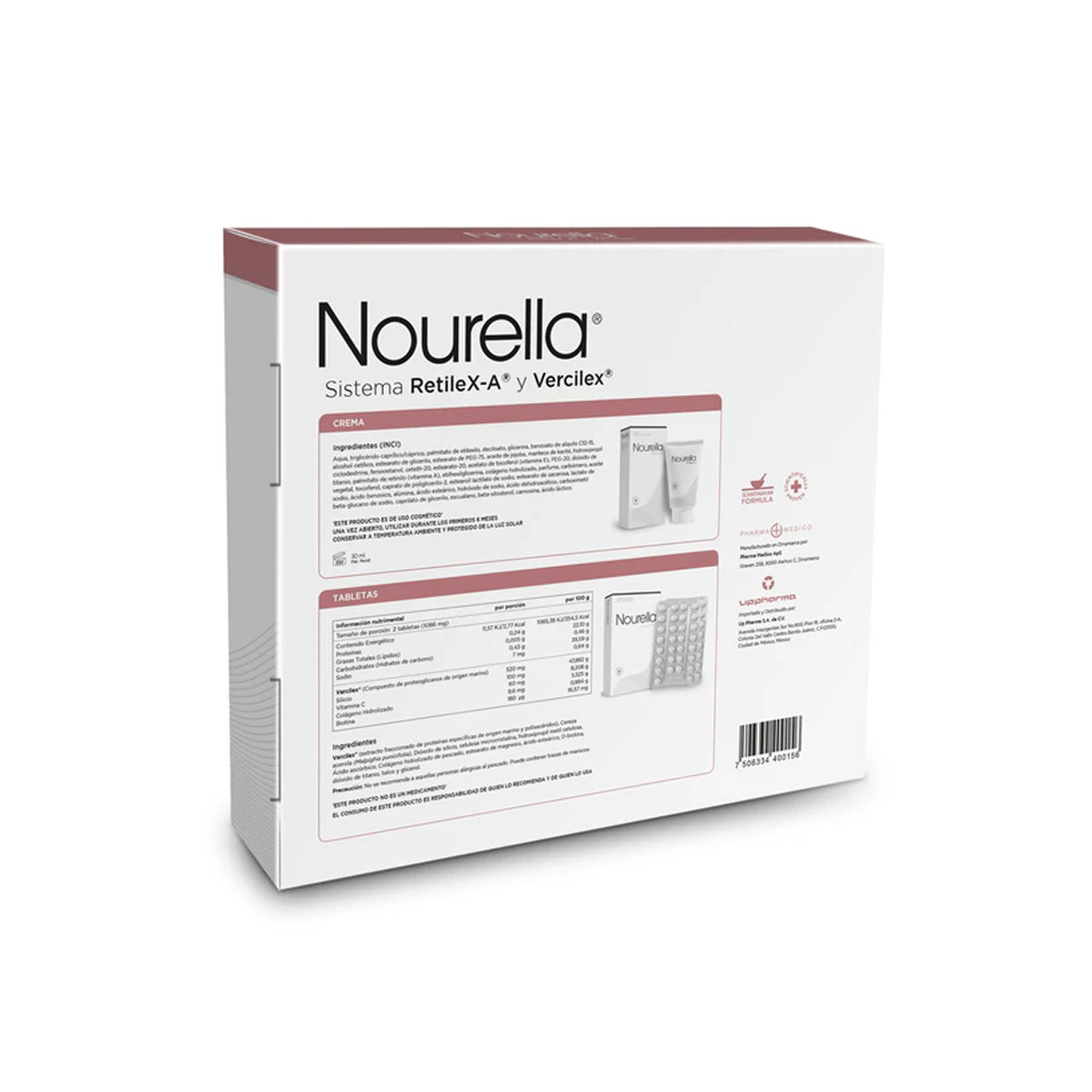 NOURELLA SISTEMA RETILEX-A Y VERCILEX TABLETAS 60PZ Y CREMA 30ML