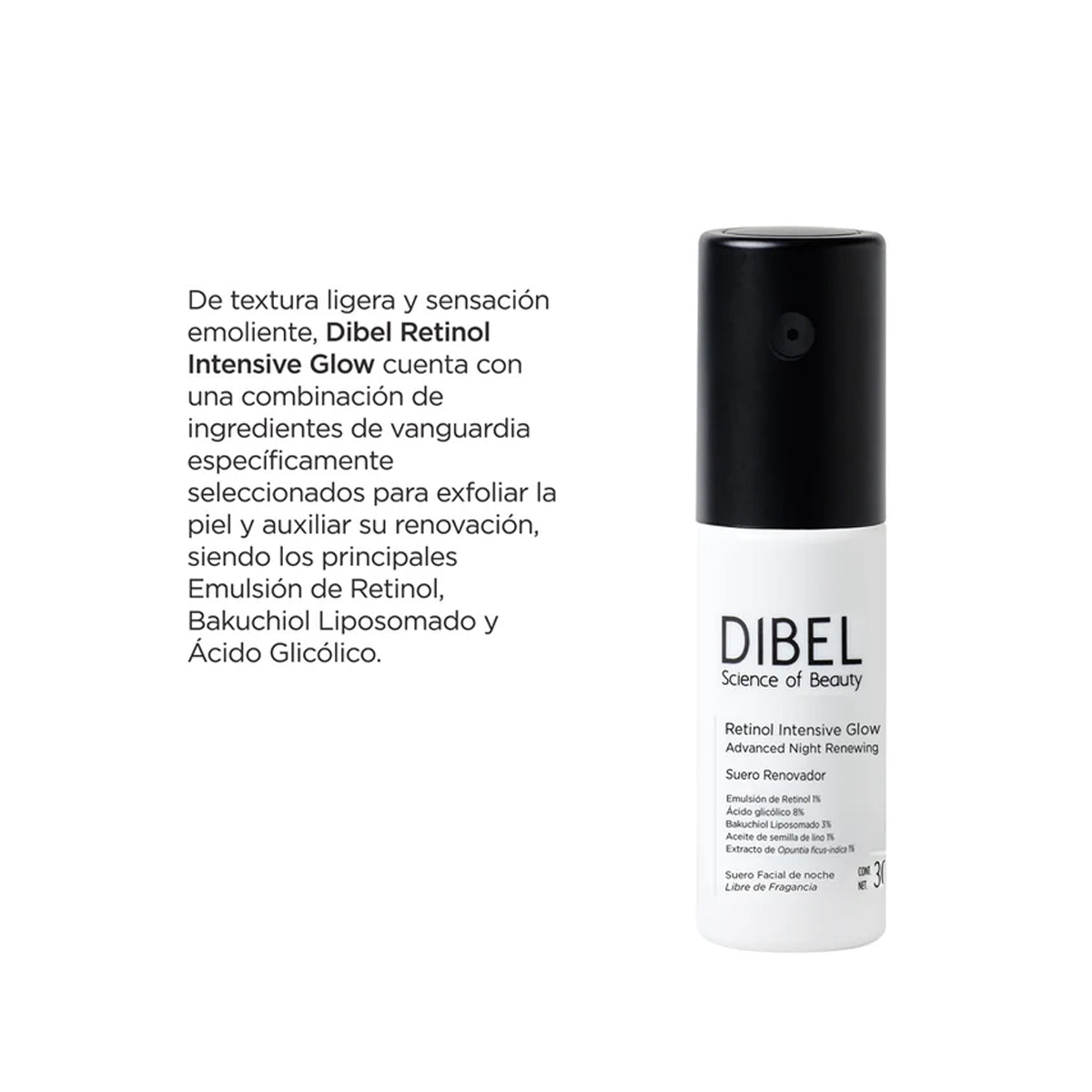 RÉVE DIBEL RETINOL INTENSIVE GLOW SUERO RENOVADOR NOCTURNO 30ML