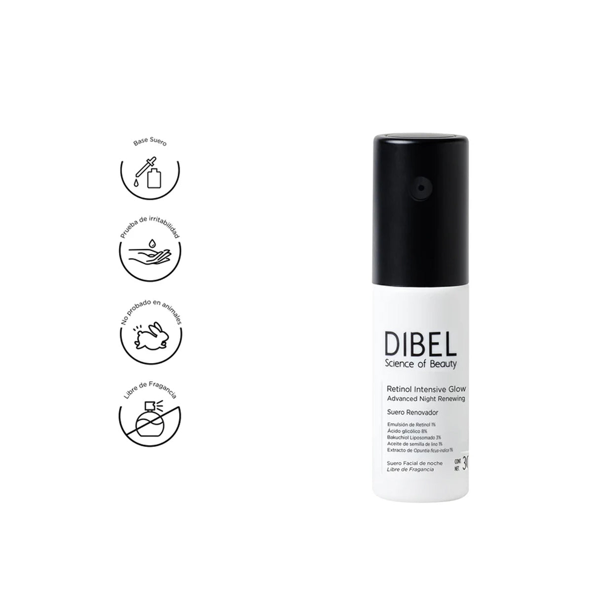 RÉVE DIBEL RETINOL INTENSIVE GLOW SUERO RENOVADOR NOCTURNO 30ML