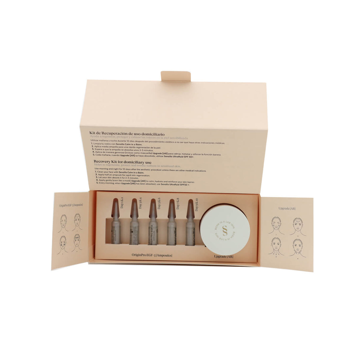 SENSILIS SENSITIVE SKIN LAB 10d RECOVERY KIT POST MEDICAL AESTHETIC TREATMENT 1.5 x 5AMP