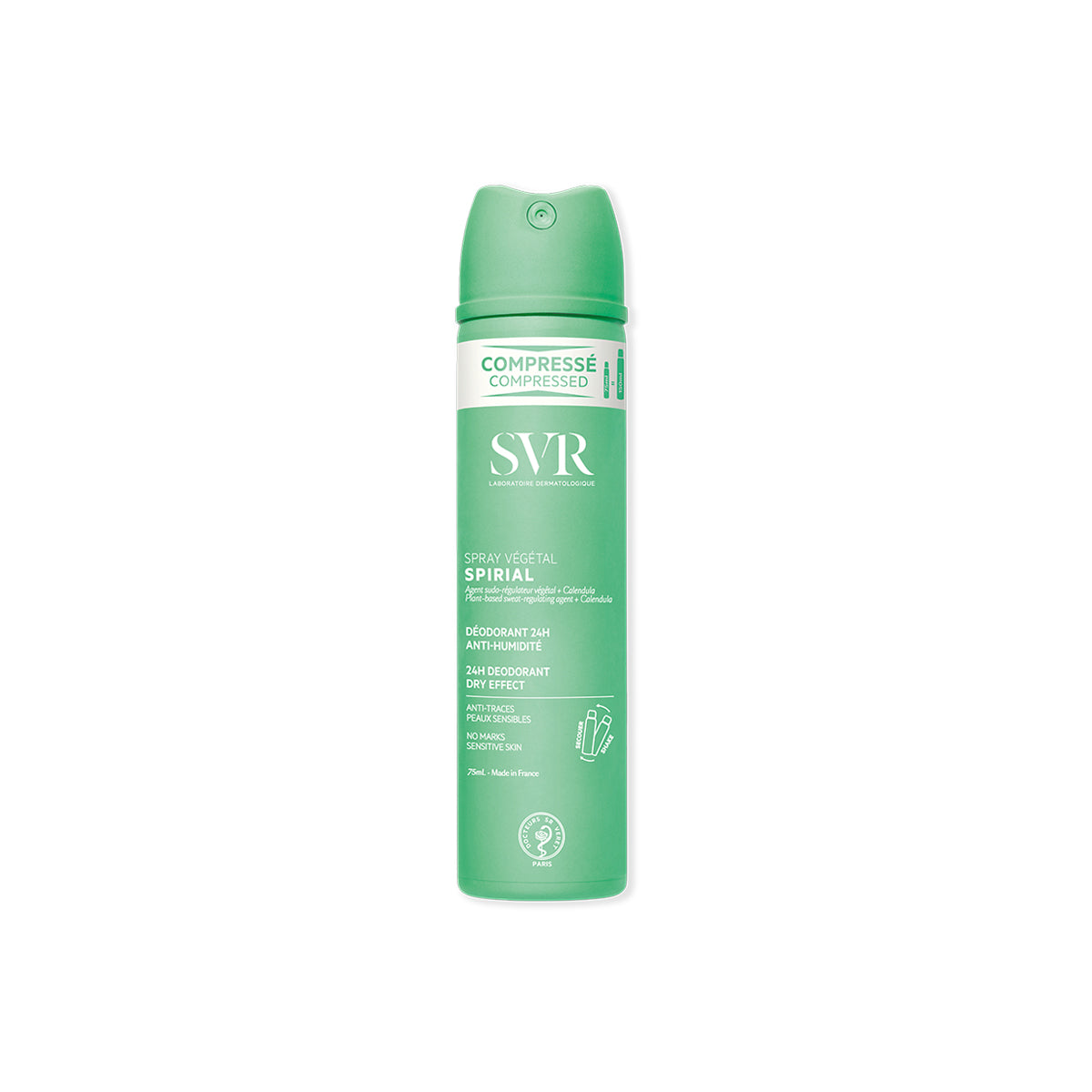 SVR SPIRIAL SPRAY VEGETAL 24H DEODORANT DRY EFFECT 75ML