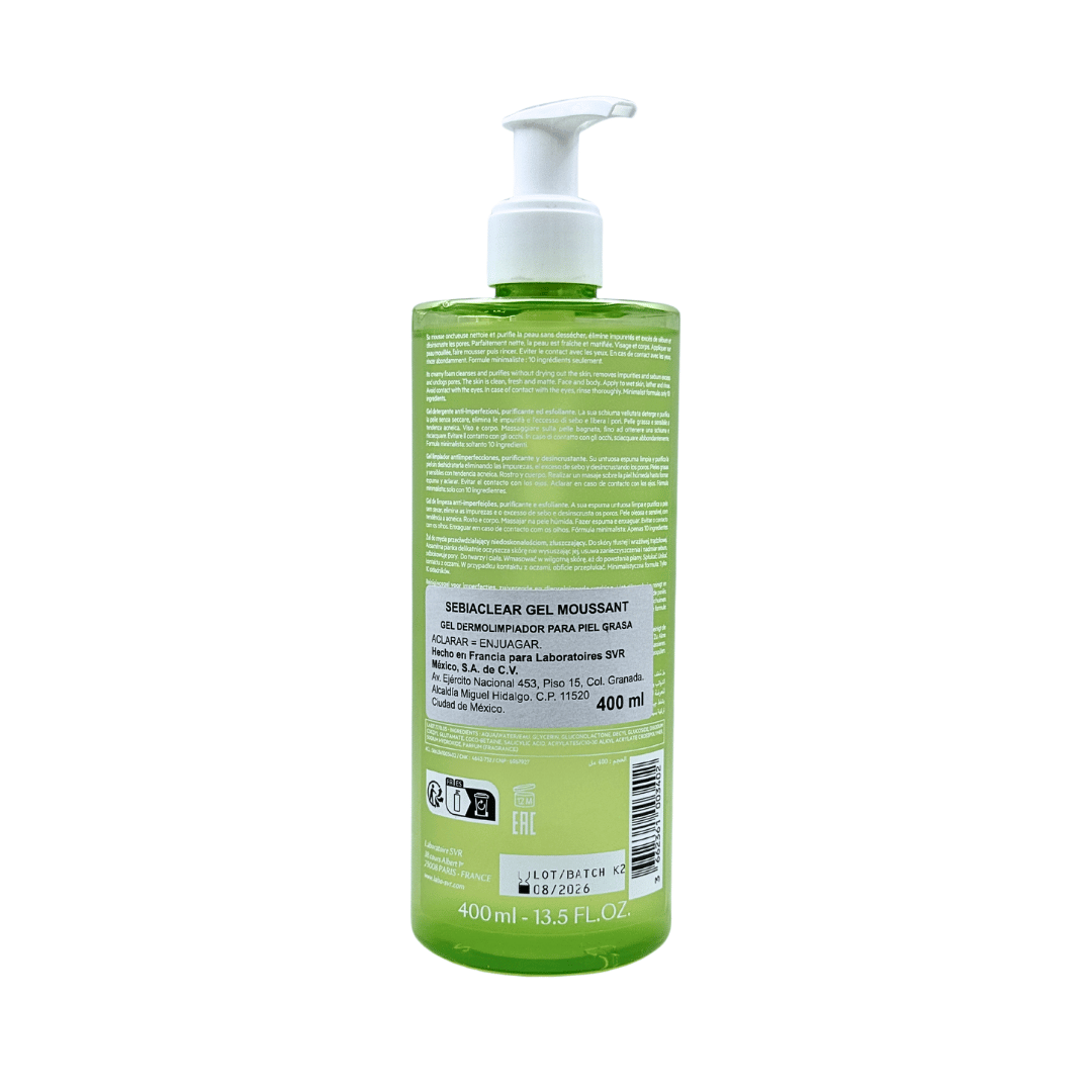 SVR SEBIACLEAR GEL MOUSSANT NEW 400ML