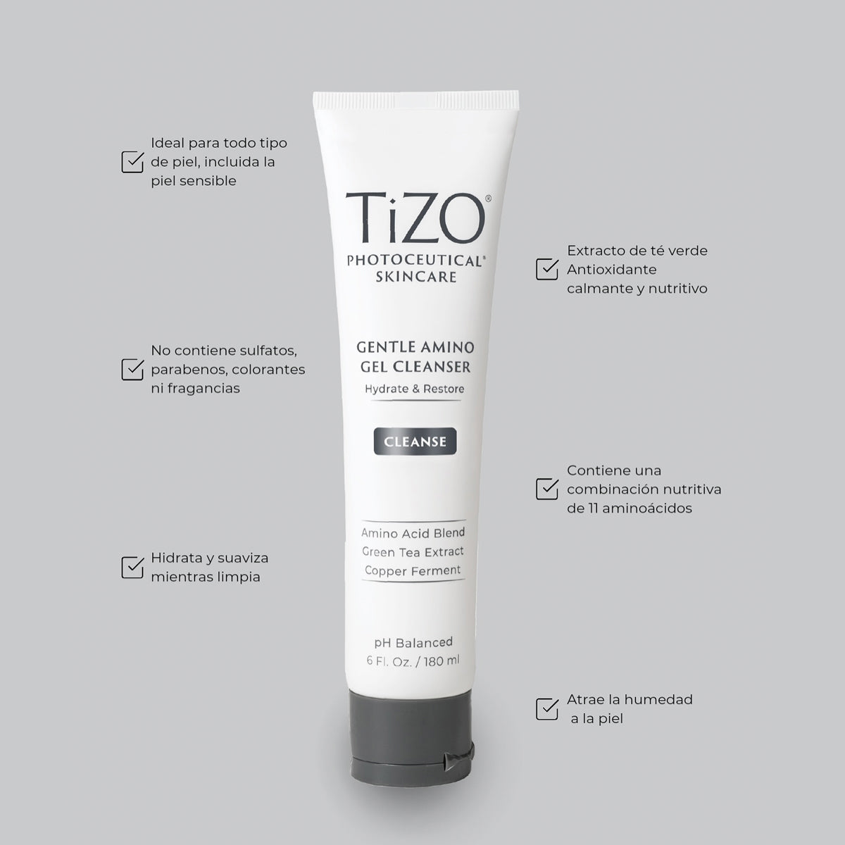 TIZO PHOTOCEUTICAL SKINCARE GENTLE AMINO GEL CLEANSER 60ML