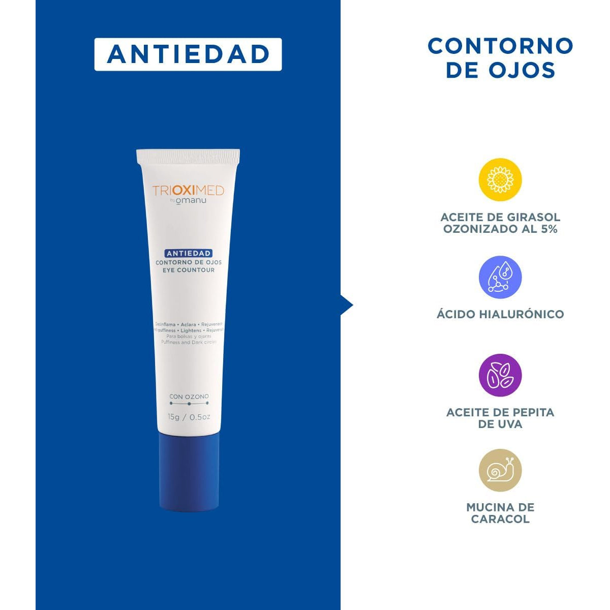 TRIOXIMED ANTIEDAD CONTORNO DE OJOS CON OZONO 15GR