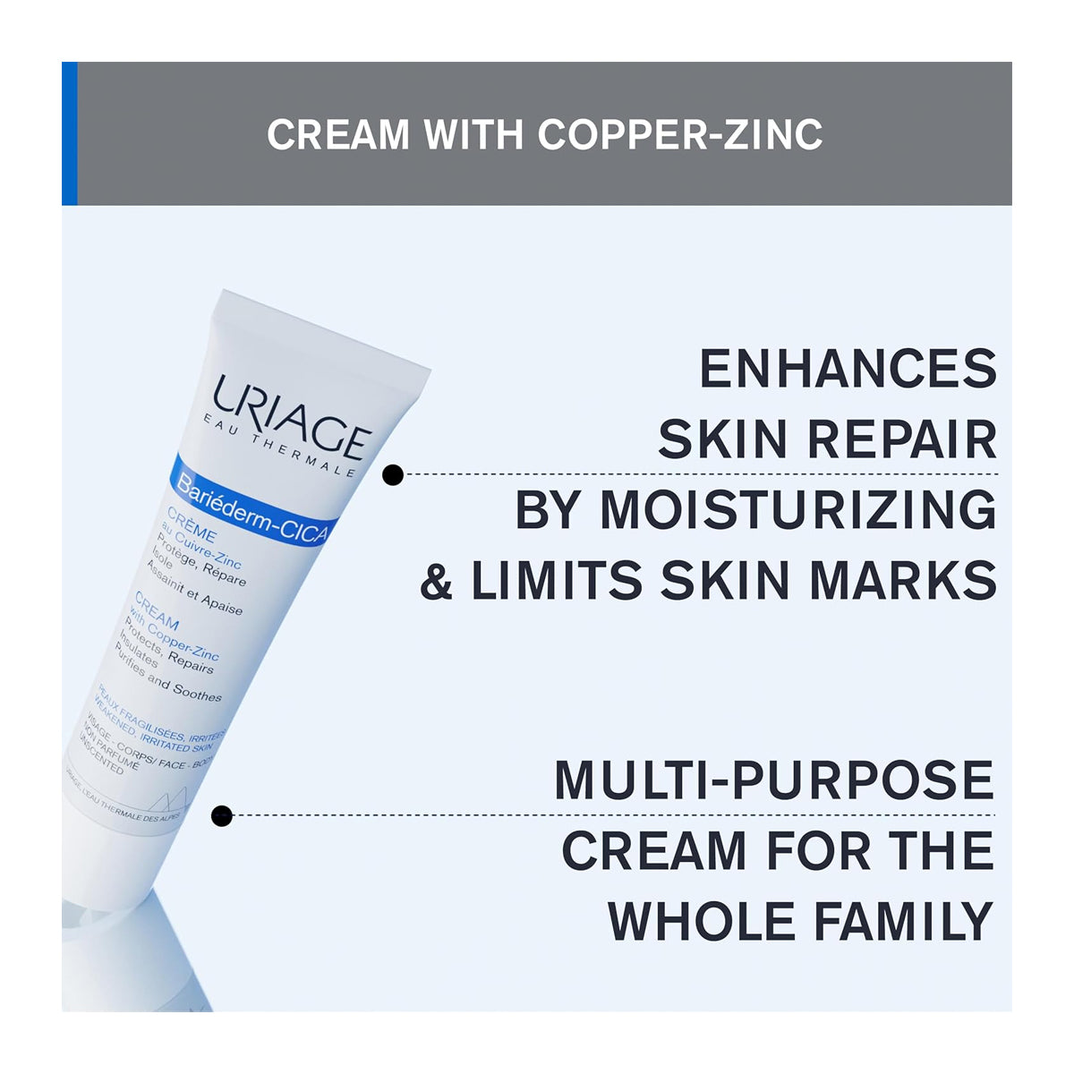 URIAGE BARIÉDERM-CICA CREAM WITH COPPER -ZINC CREMA REPARADORA 40ML