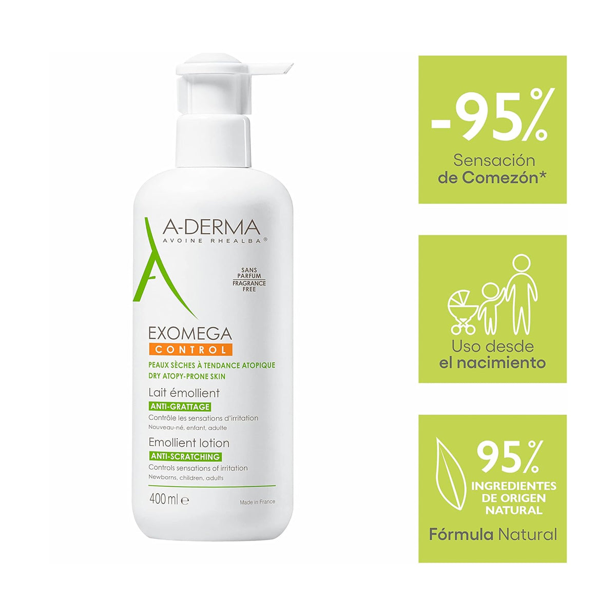 A-DERMA EXOMEGA CONTROL EMOLLIENT LOTION 400ML