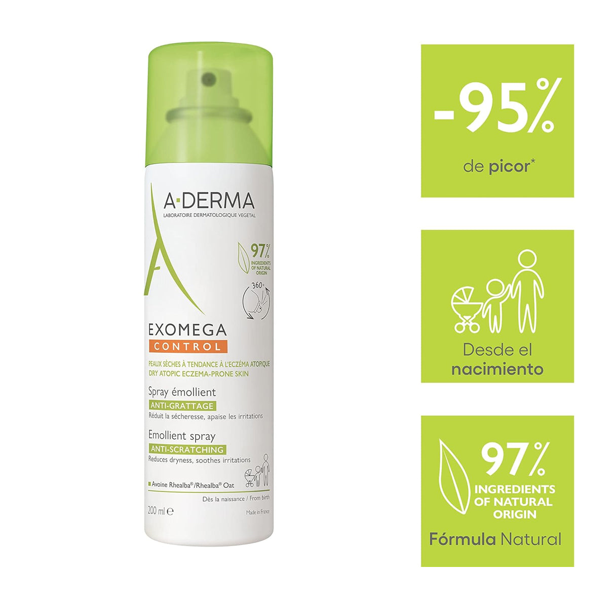 A-DERMA EXOMEGA CONTROL SPRAY EMOLIENTE 200ML