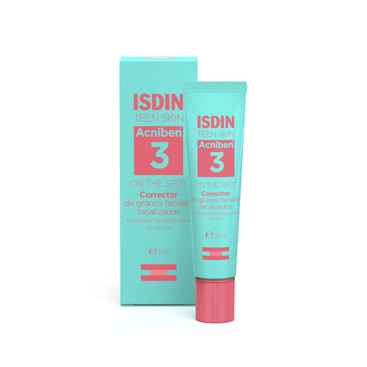 ISDIN TEEN SKIN ACNIBEN 3 ON THE SPOT CORRECTOR DE GRANOS FACIALES GEL 15ML