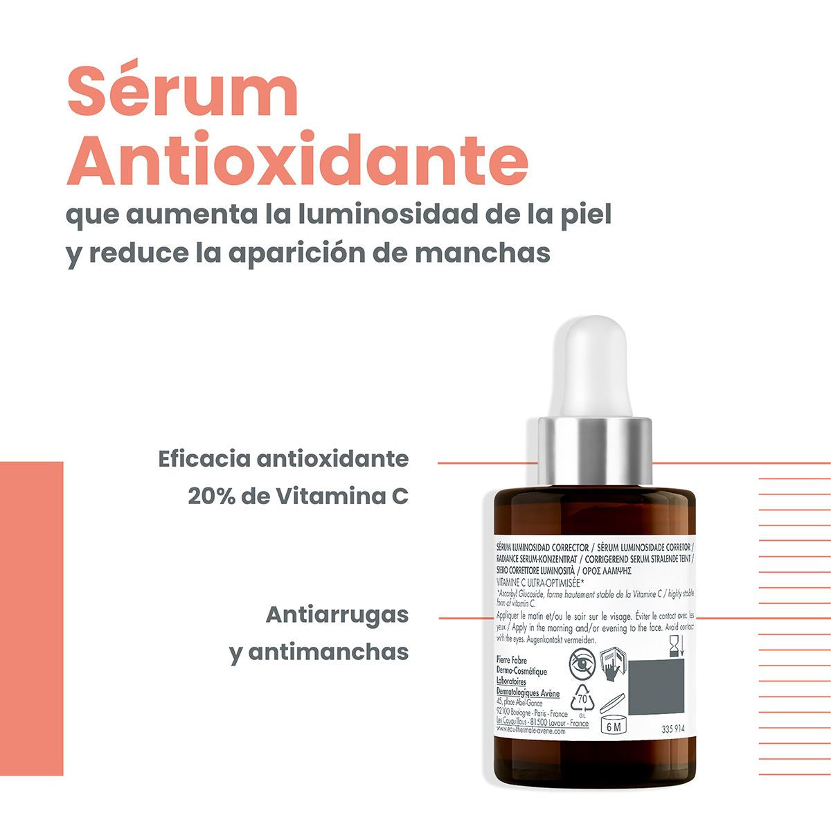 AVÉNE VITAMIN ACTIV CG SÉRUM LUMINOSIDAD CORRECTOR 30ML