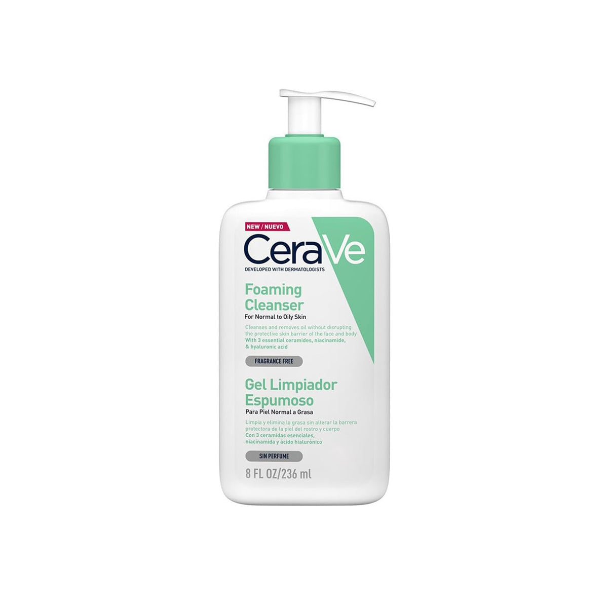 CERAVE GEL LIMPIADOR ESPUMOSO 2 236ML