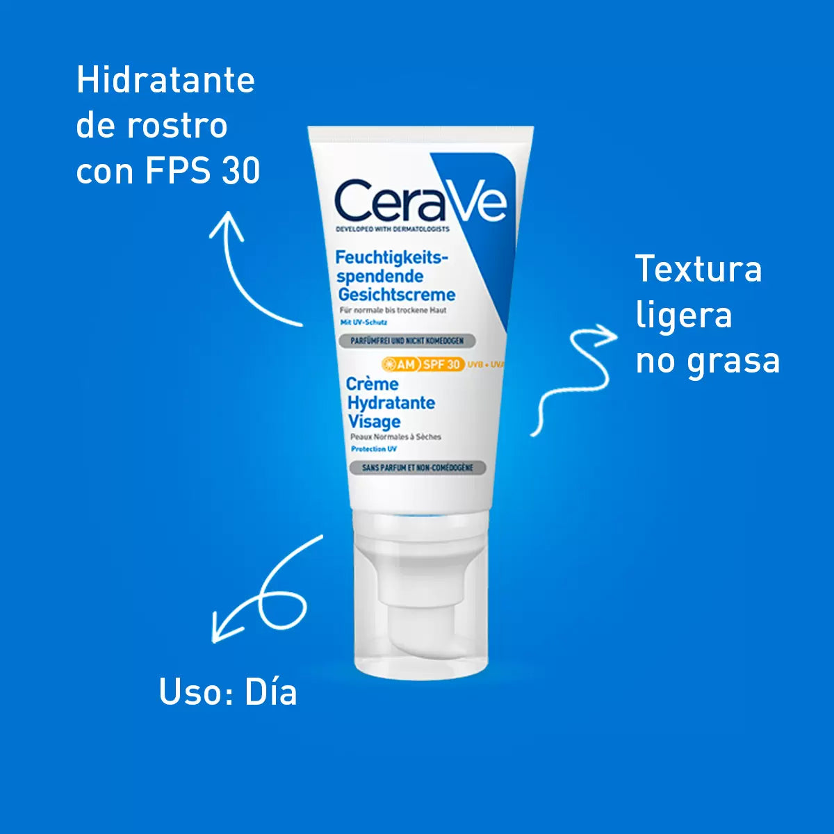 CERAVE LOCIÓN HIDRATANTE DE ROSTRO AM SPF30+ 52ML