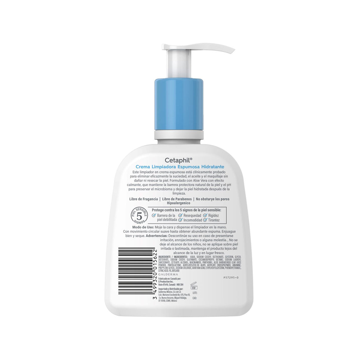 CETAPHIL CREMA LIMPIADORA ESPUMOSA HIDRATANTE 237ML