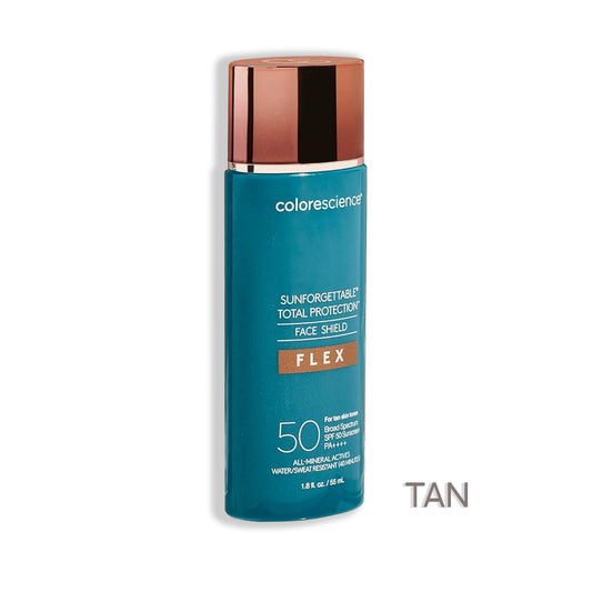 COLORESCIENCE SUNFORGETTABLE TOTAL PROTECTION FACE SHIELD FLEX TAN SPF50+ 55ML