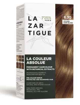 LAZARTIGUE TINTE CABELLO TONO 6.3 TONO GOLDEN DARK BLOND SIN AMONIACO CUIDADO CAPILAR BOTANICO GOLDEN DARK BLOND