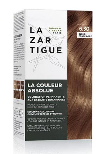 LAZARTIGUE TINTE CABELLO TONO 6.3 TONO GOLDEN DARK BLOND SIN AMONIACO CUIDADO CAPILAR BOTANICO GOLDEN DARK BLOND