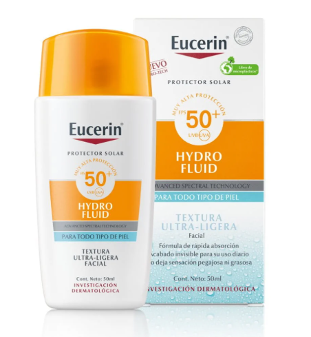 EUCERIN SUN FACIAL HYDRO FLUID FPS50+ 50ML