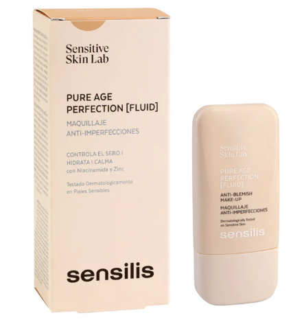 SENSILIS SENSITIVE SKIN LAB PURE AGE PERFECTION FLUID TONO 01 BEIGE 30ML ANTI BLEMISH MAKE-UP