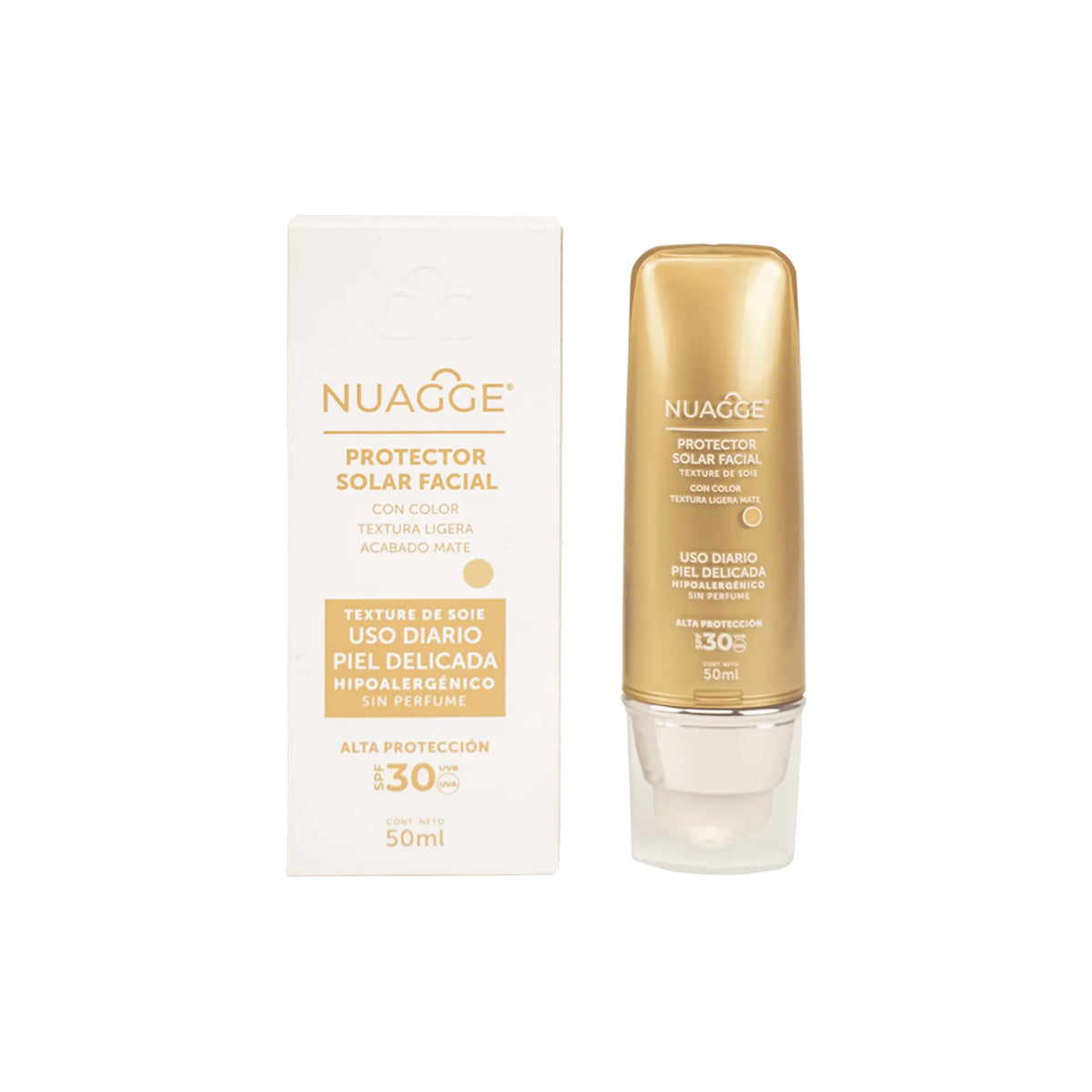 DERMICO NUAGGE PROTECTOR SOLAR FACIAL CON COLOR SPF30+ 50ML