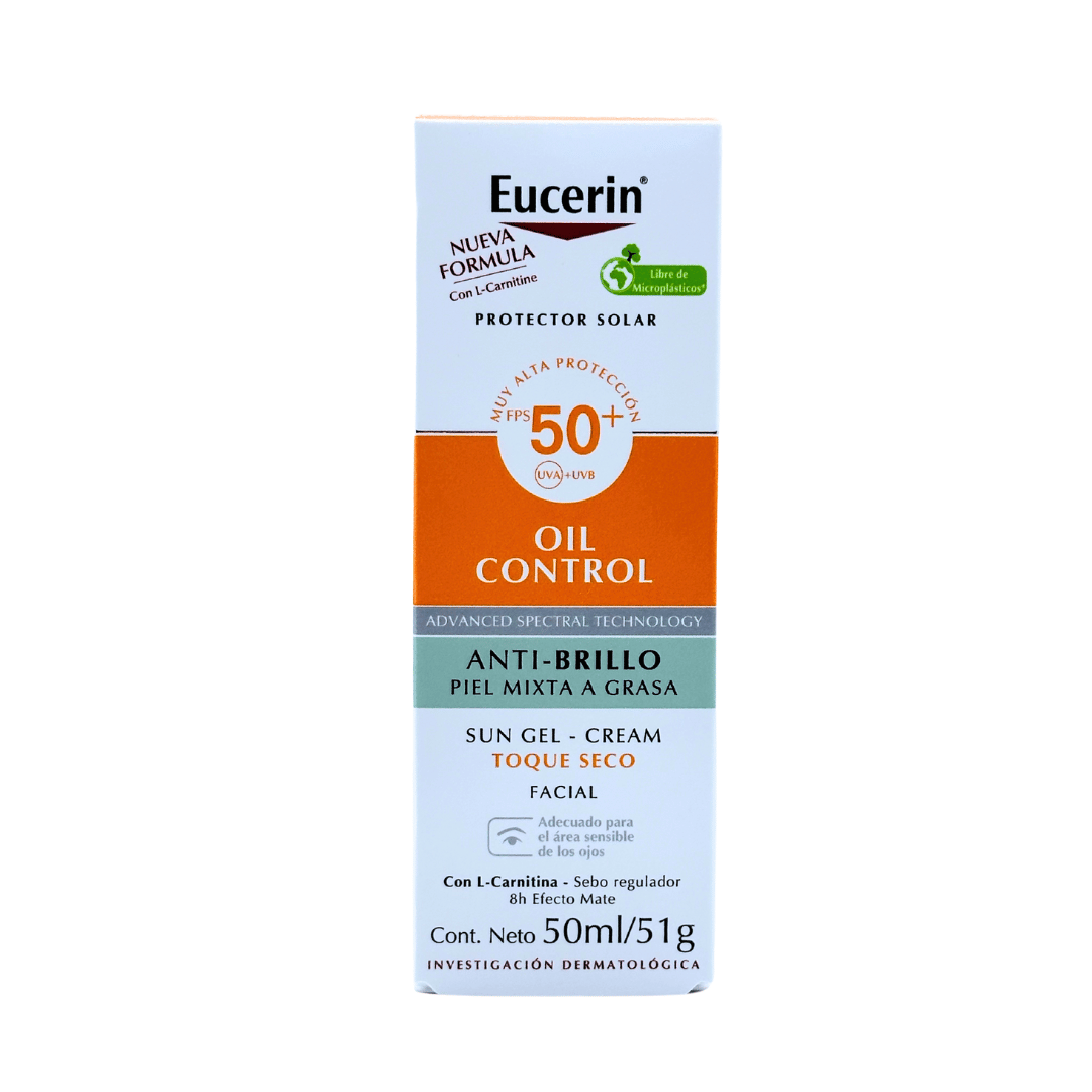 EUCERIN SUN FACIAL OIL CONTROL ANTI-BRILLO TOQUE SECO FPS50+ 50ML