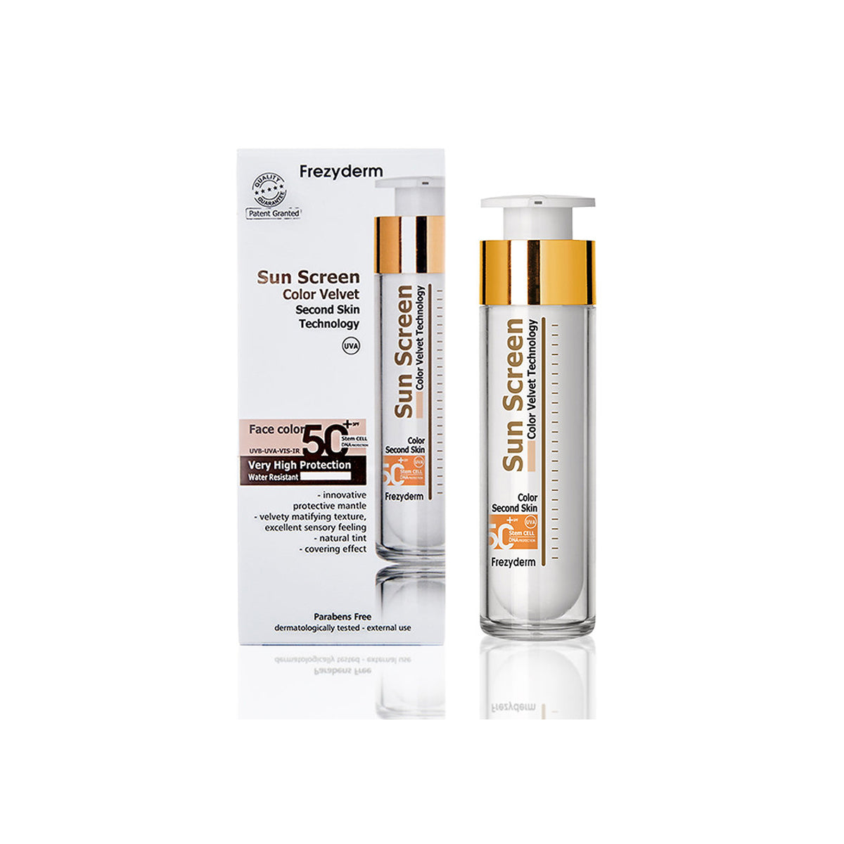 FREZYDERM SUN SCREEN COLOR VELVET FACE SPF50+ 50ML