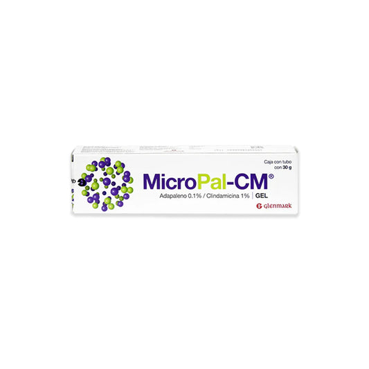 GLENMARK MICROPAL-CM (ADAPALENO 0.1% / CLINDAMICINA 1%) GEL 30GR
