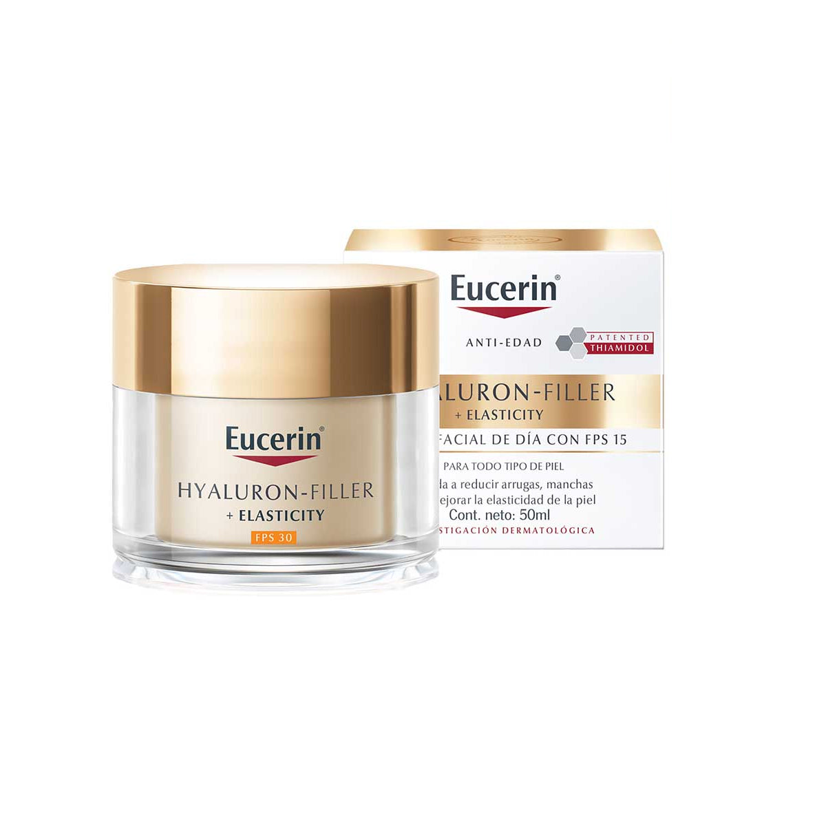 EUCERIN HYALURON-FILLER + ELASTICITY CREMA FACIAL DE DÍA FPS30+ 50ML