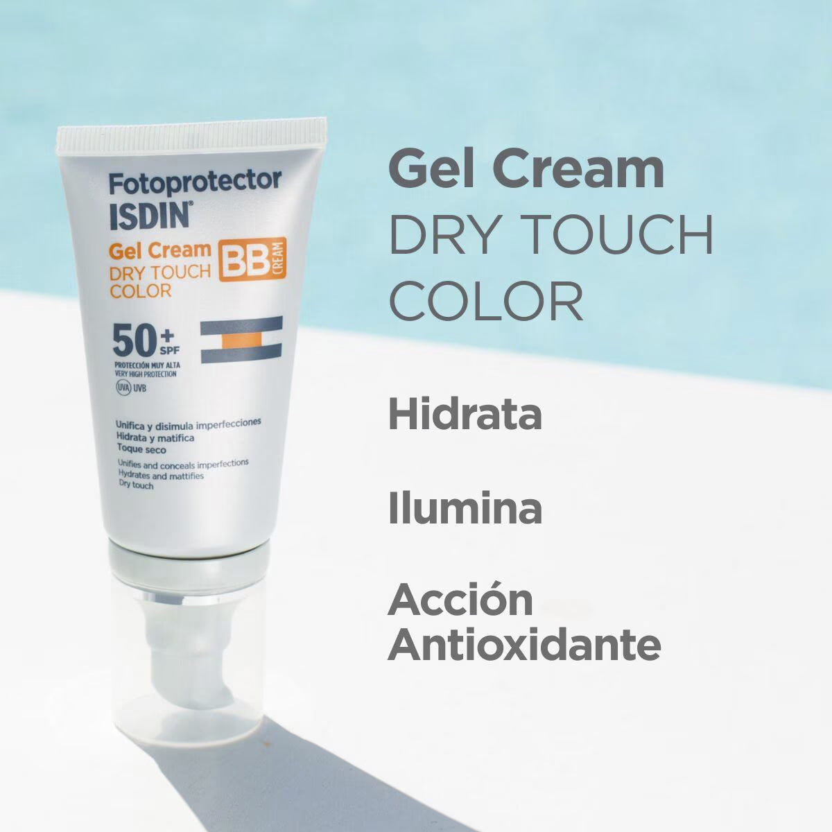 ISDIN FOTOPROTECTOR GEL CREAM DRY TOUCH COLOR BB CREAM FPS50+ 50ML