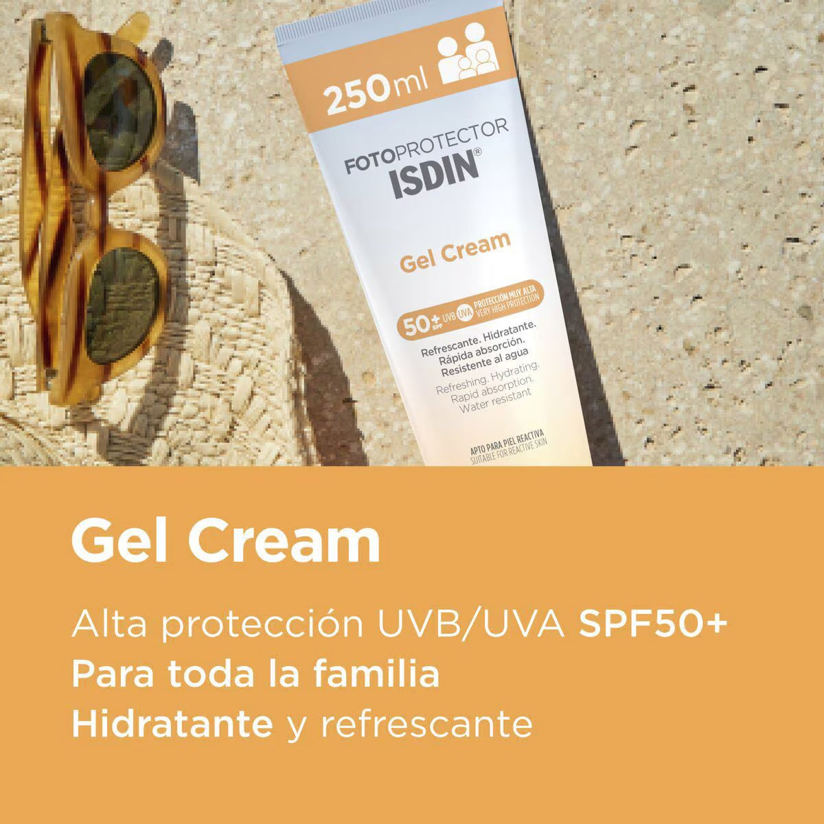 ISDIN FOTOPROTECTOR GEL CREAM WET SKIN SPF50+ 250ML