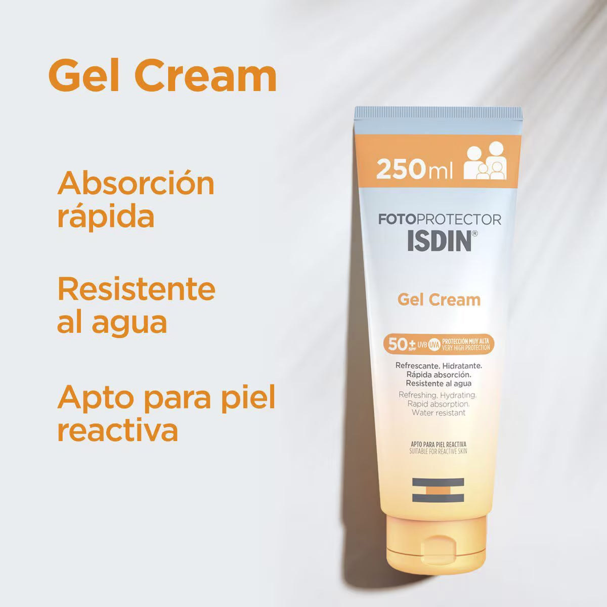 ISDIN FOTOPROTECTOR GEL CREAM WET SKIN SPF50+ 250ML