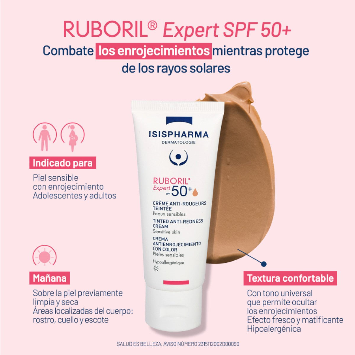 ISISPHARMA RUBORIL EXPERT SPF50+ COLOR 40ML