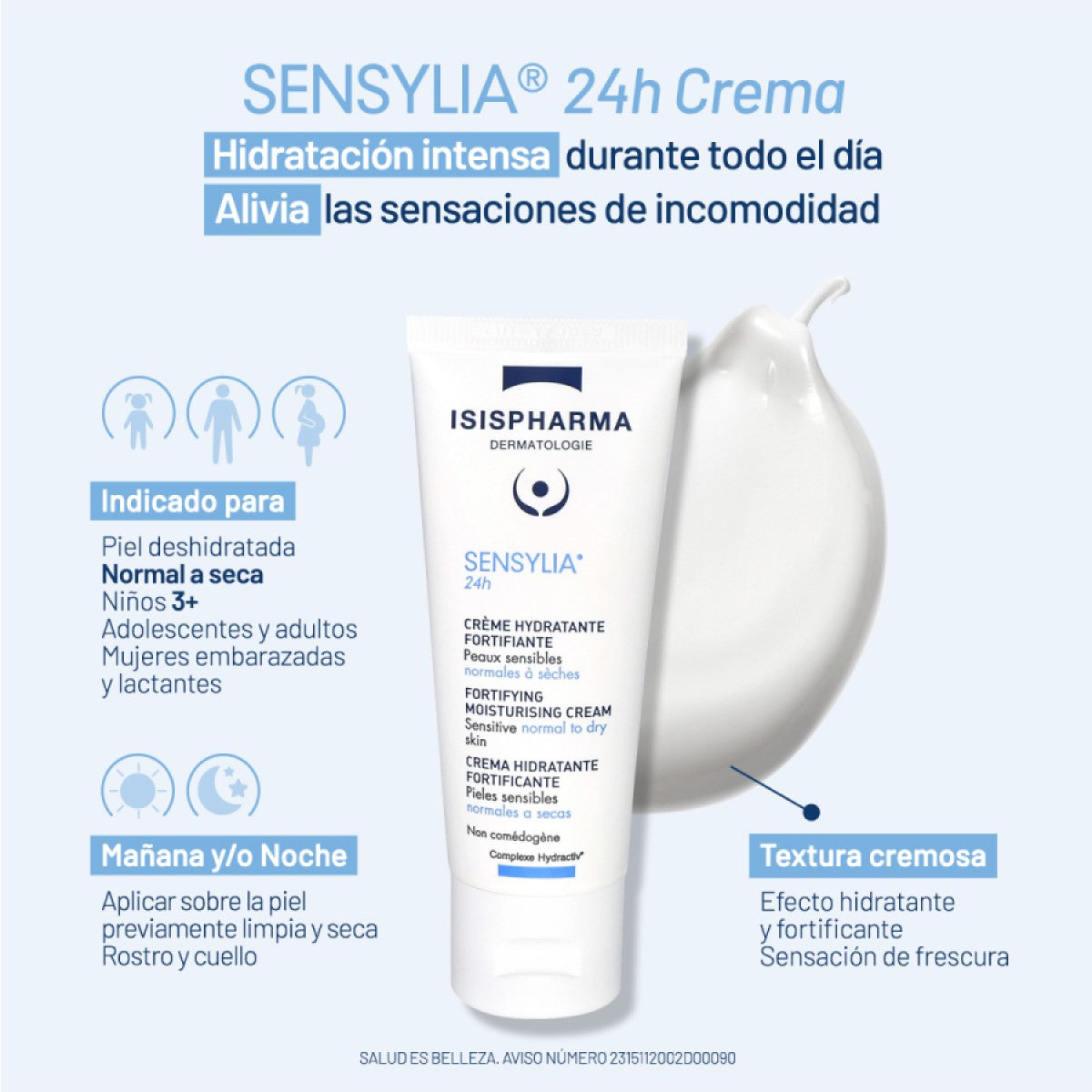 ISISPHARMA SENSYLIA 24H CREMA HIDRATANTE 40ML