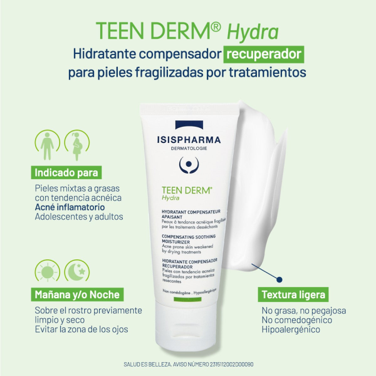 ISISPHARMA TEEN DERM HYDRA 2 40ML