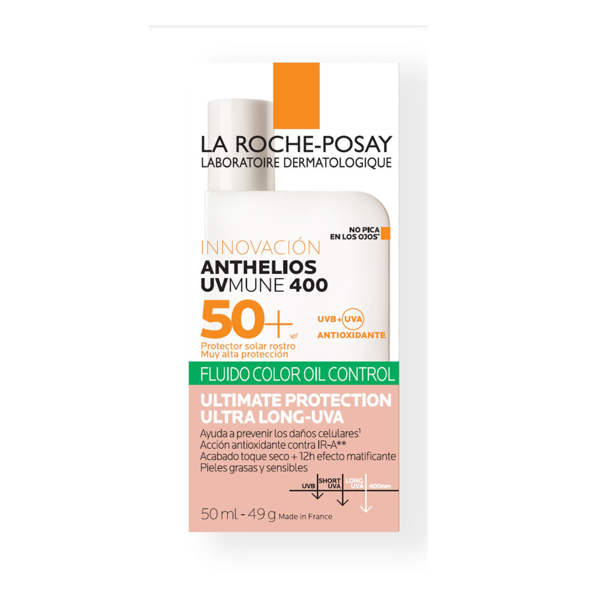 LA ROCHE-POSAY ANTHELIOS UVMUNE 400 FLUIDO COLOR OIL CONTROL SPF50+ 50ML