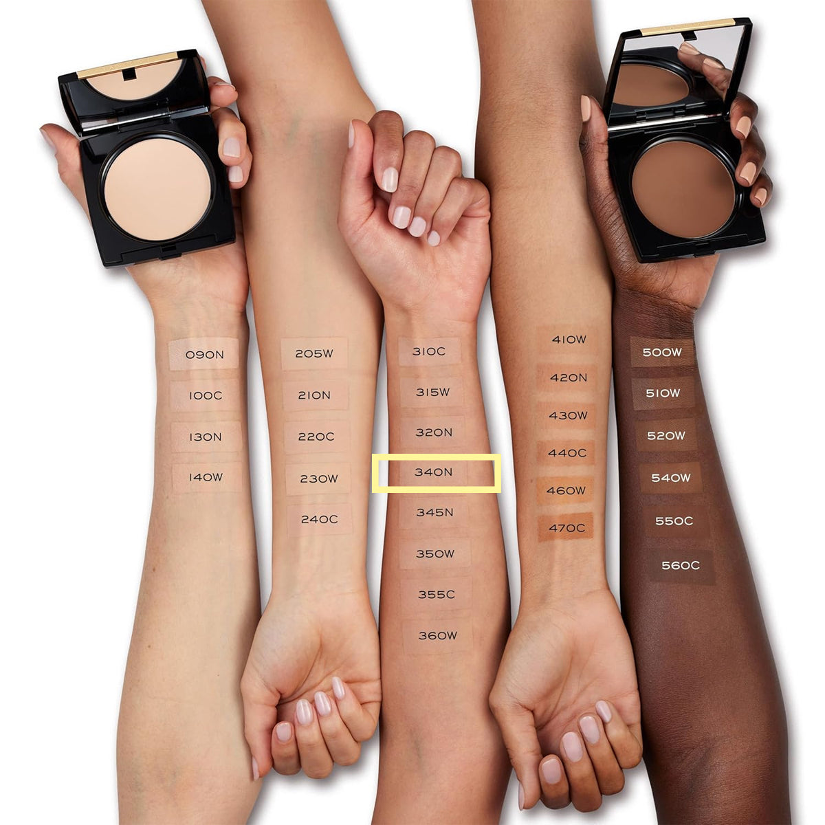 LANCÔME DUAL FINISH MAQUILLAJE FACIAL EN POLVO COMPACTO TONO 340NU 19GR