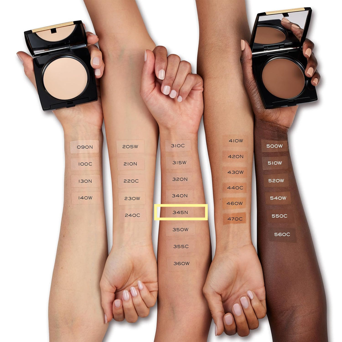 LANCÔME DUAL FINISH MAQUILLAJE FACIAL EN POLVO COMPACTO TONO 345N SAND III 19GR