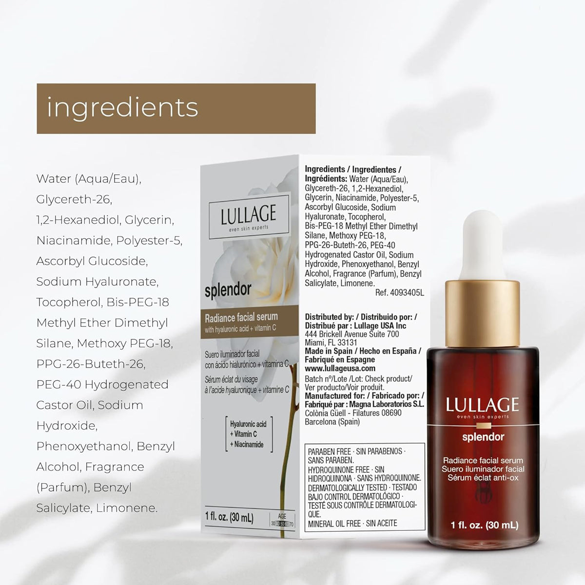 LULLAGE SPLENDOR RADIANCE FACIAL SÉRUM 30ML