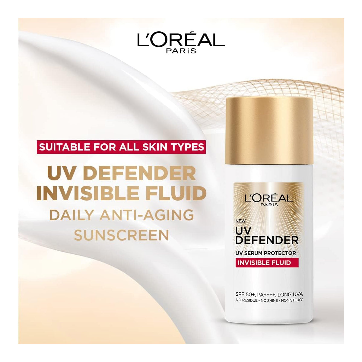 L´ORÉAL UV DEFENDER UV SERUM PROTECTOR INVISIBLE FLUID SPF50+ 50ML