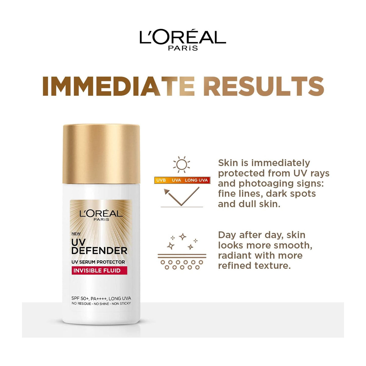 L´ORÉAL UV DEFENDER UV SERUM PROTECTOR INVISIBLE FLUID SPF50+ 50ML