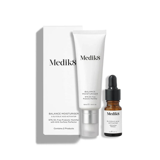 MEDIK8 BALANCE MOISTURISER & GLYCOLIC ACID ACTIVATOR 50ML / 10ML