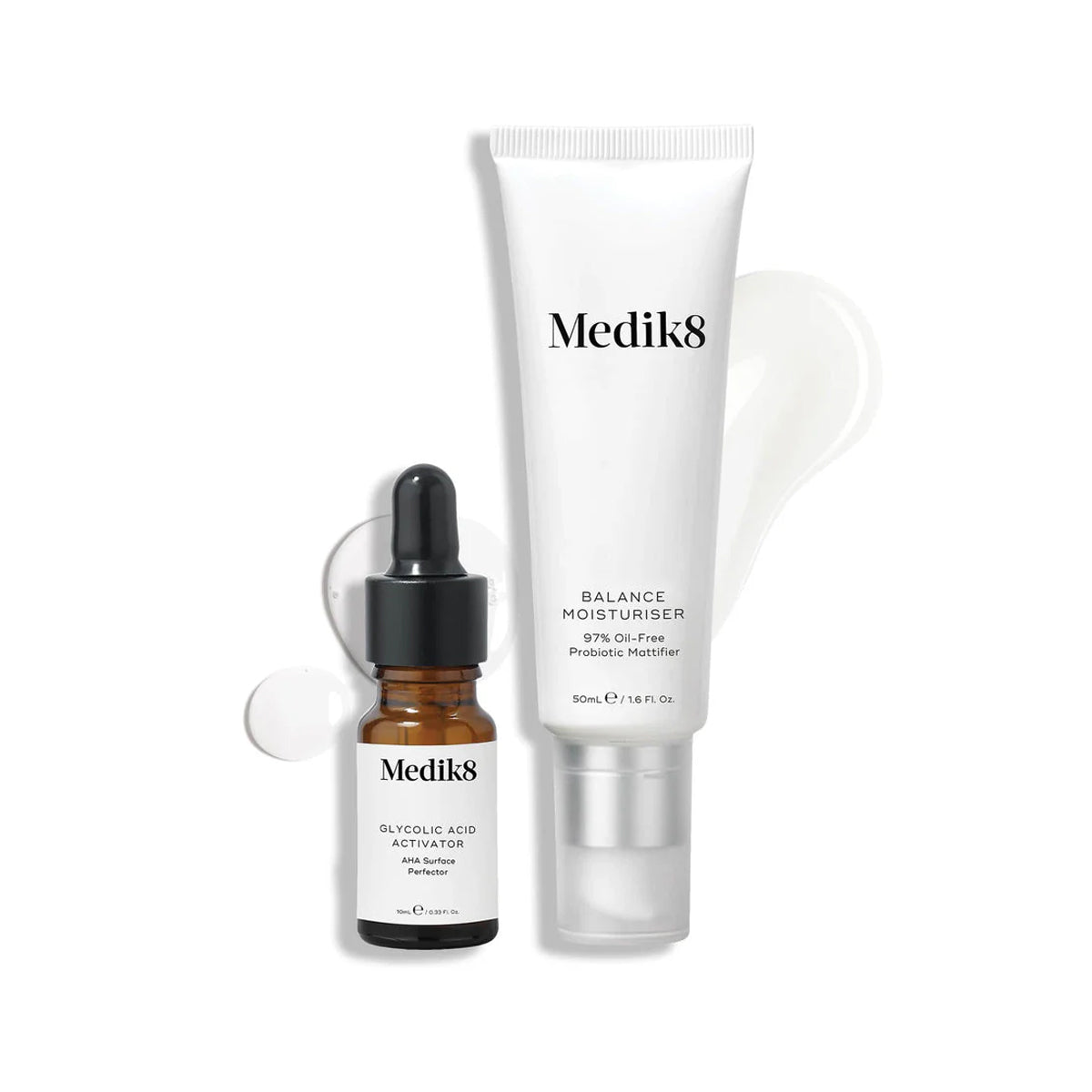 MEDIK8 BALANCE MOISTURISER & GLYCOLIC ACID ACTIVATOR 50ML / 10ML