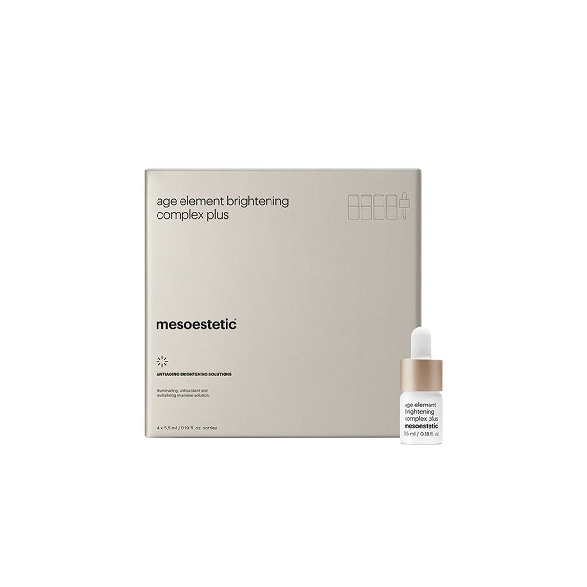 MESOESTETIC AGE ELEMENT BRIGHTENING COMPLEX PLUS SOLUCIÓN 4 x 5.5ML